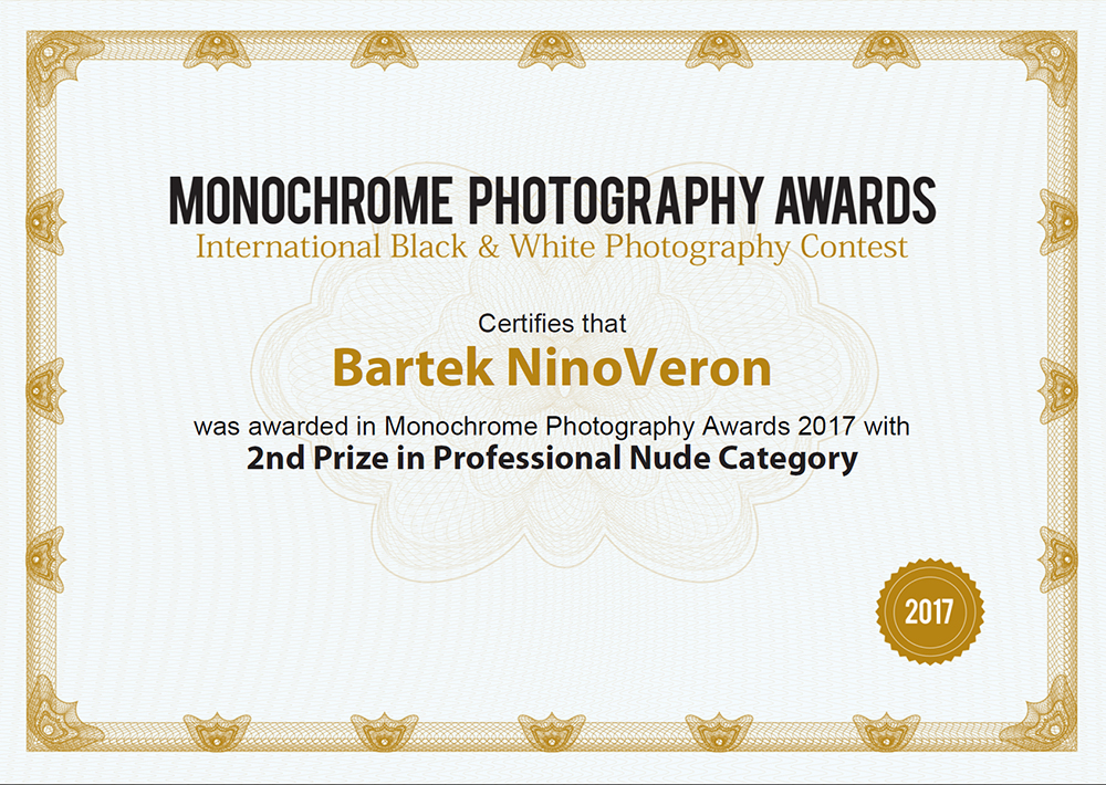 akt, nude, nagroda, konkurs, Monochrome Awards, www.monooawards.com, ninoveron, Marta, Enigma